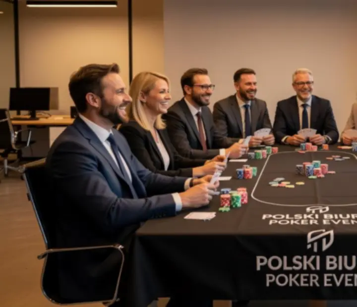 Zespół biznesowy podczas pokerowej nocy integracyjnej